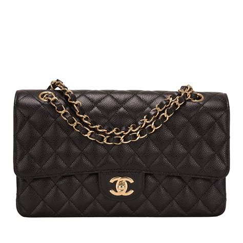 chanel 2009 caviar flap medium interior black|Chanel Black Quilted Caviar Leather Medium Classic Double .